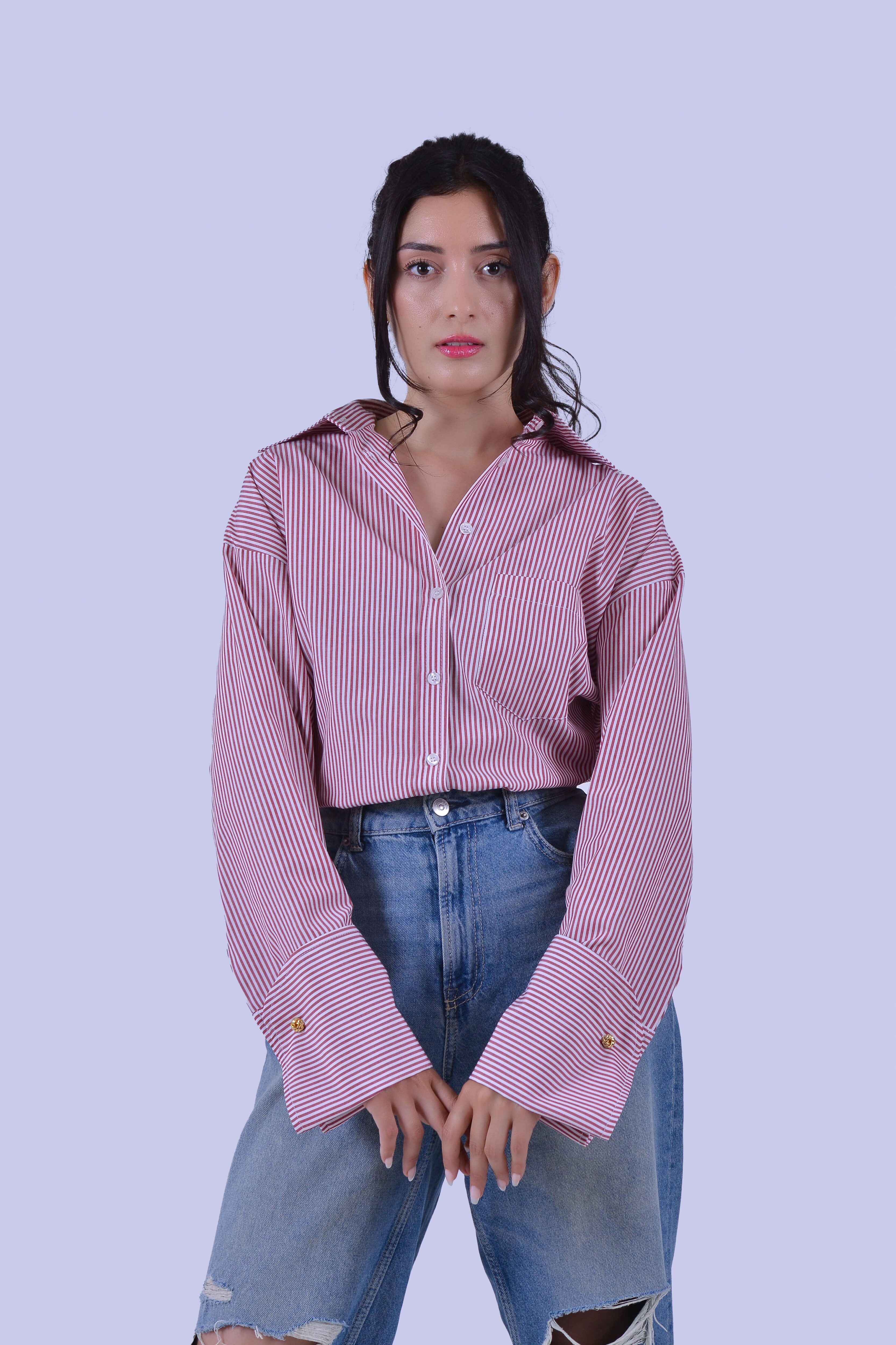 Seoul – The Striped Elegance - Rouge